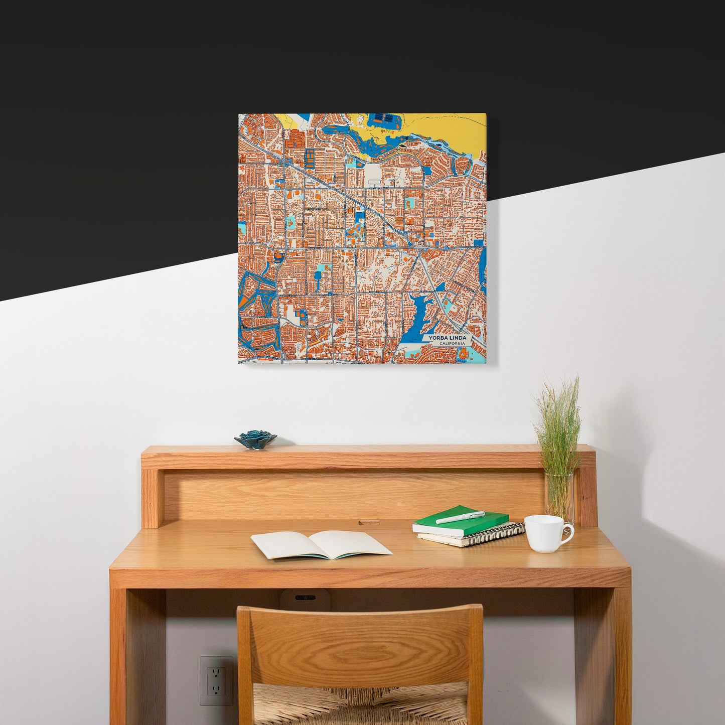 Yorba Linda California Colorful City Map Canvas Print Scene