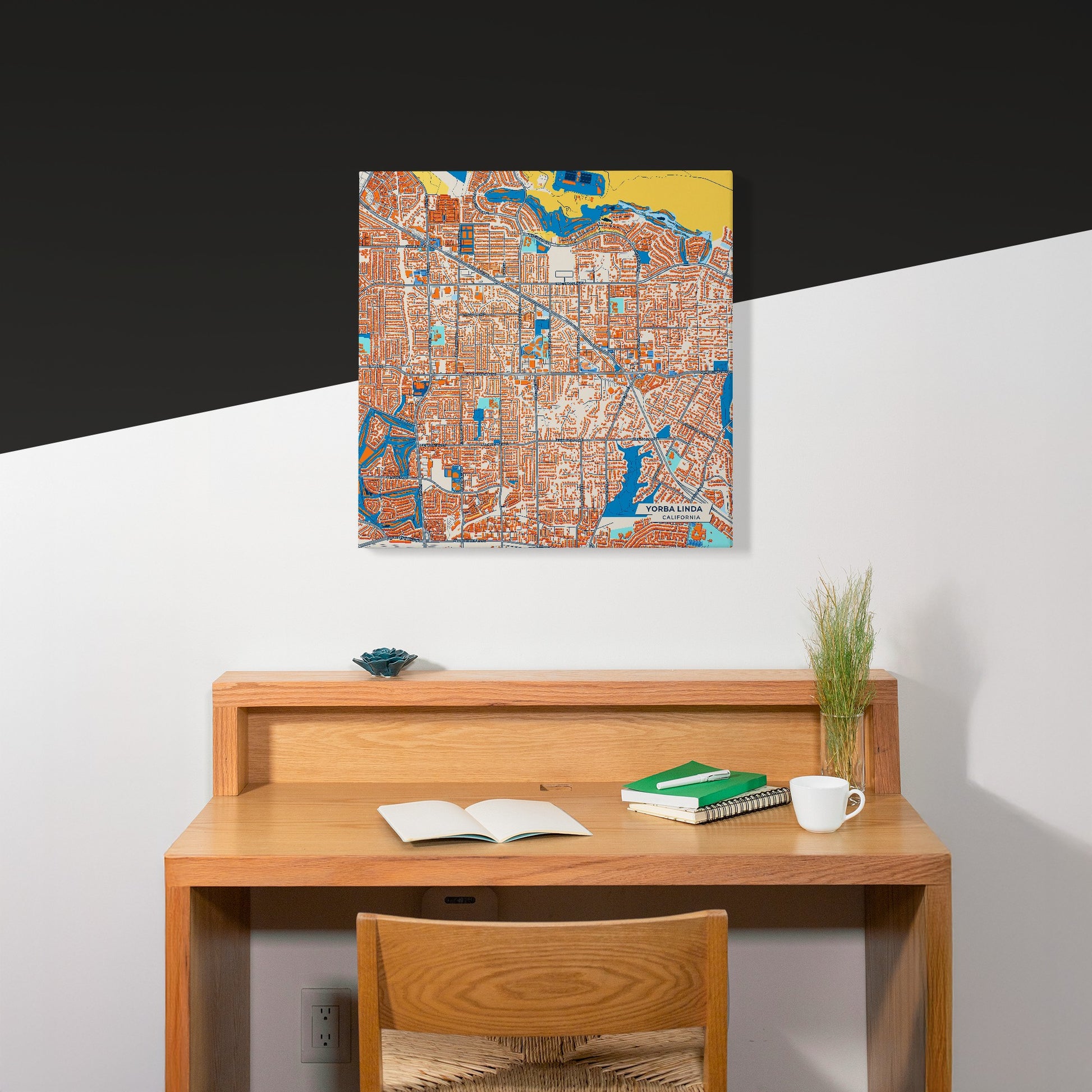 Yorba Linda California Colorful City Map Canvas Print Scene
