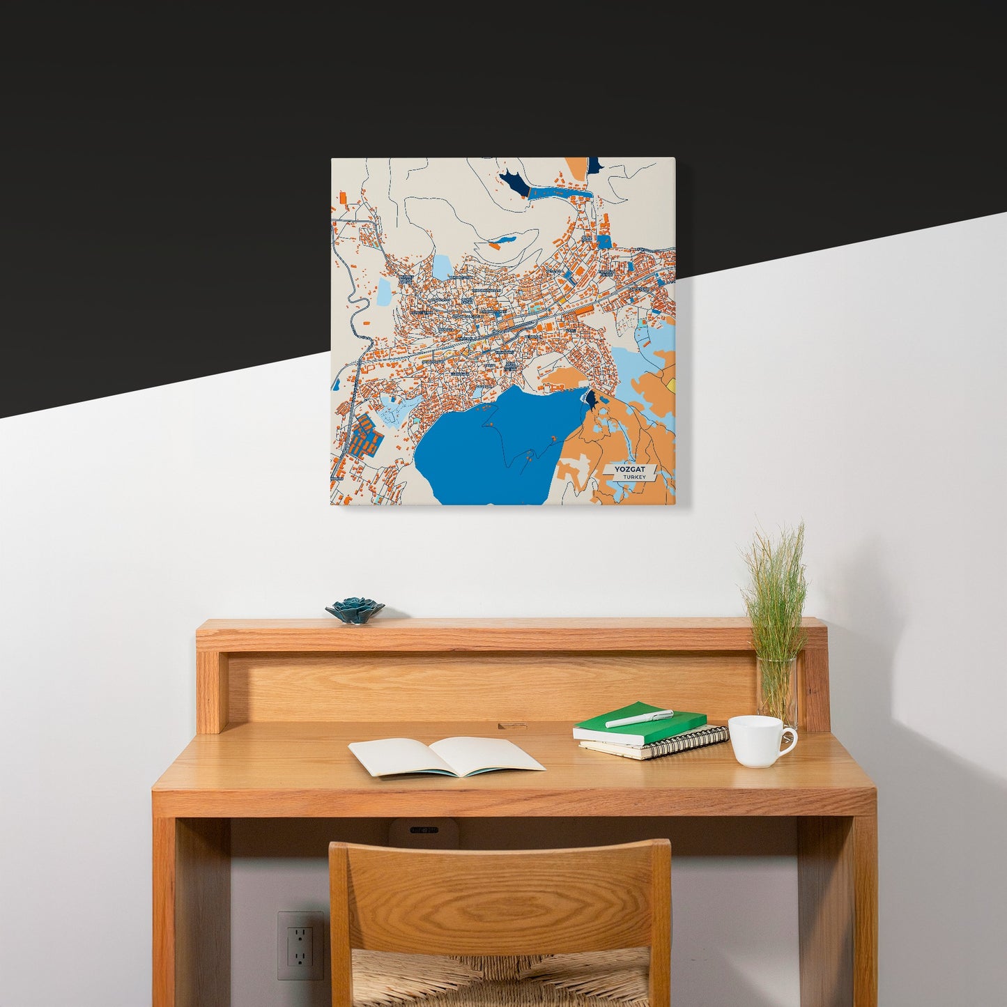 Yozgat Turkey Colorful City Map Canvas Print Scene