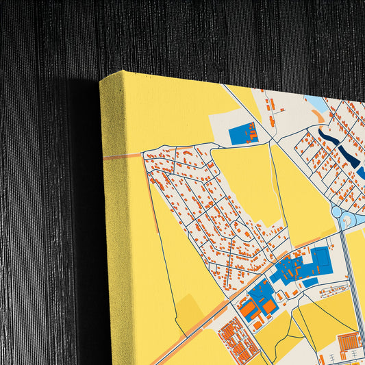 Южне Ukraine Colorful City Map Canvas Print Detail