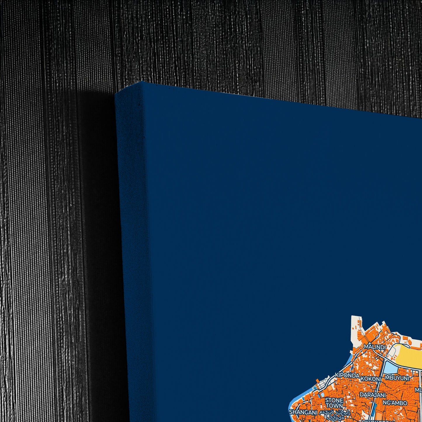 Zanzibar Tanzania Colorful City Map Canvas Print Detail