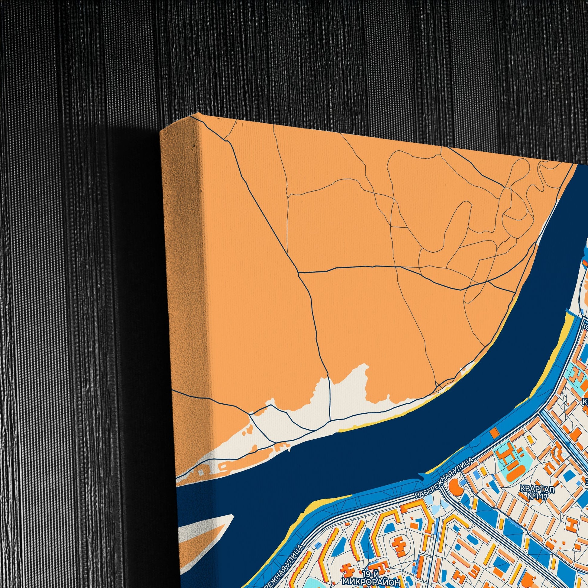 Зеленогорск Russia Colorful City Map Canvas Print Detail