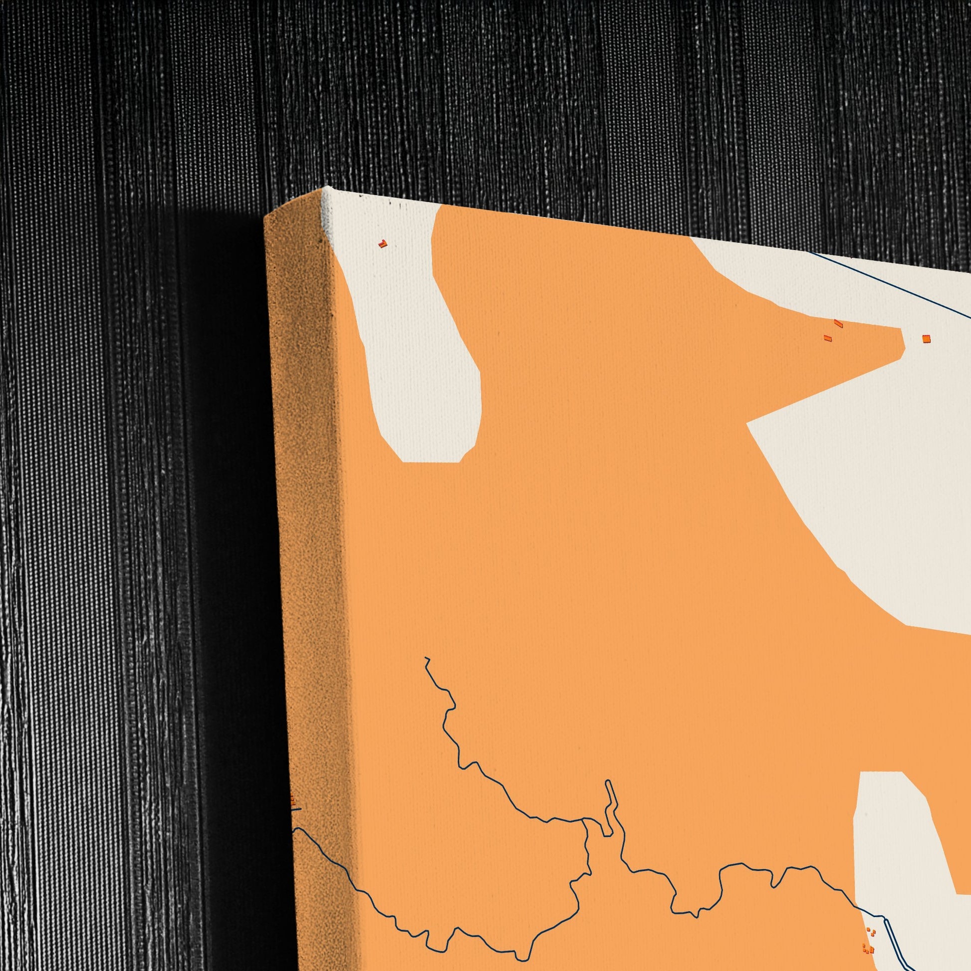 Zhangzhou China Colorful City Map Canvas Print Detail