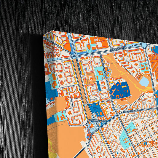 Железногорск Russia Colorful City Map Canvas Print Detail