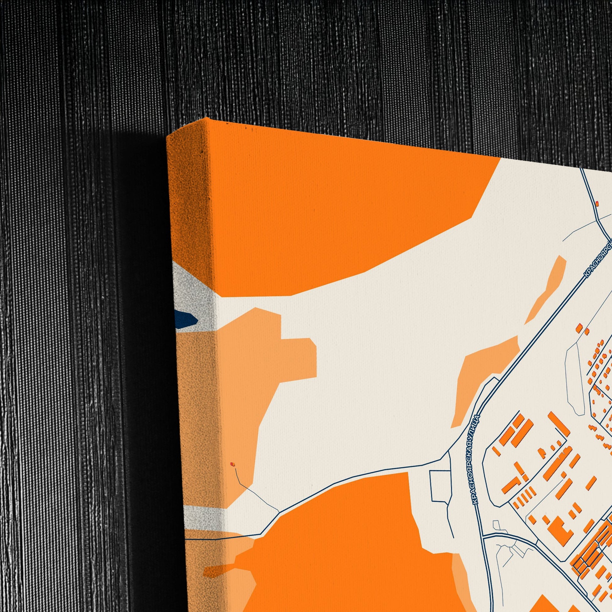 Железногорск Russia Colorful City Map Canvas Print Detail