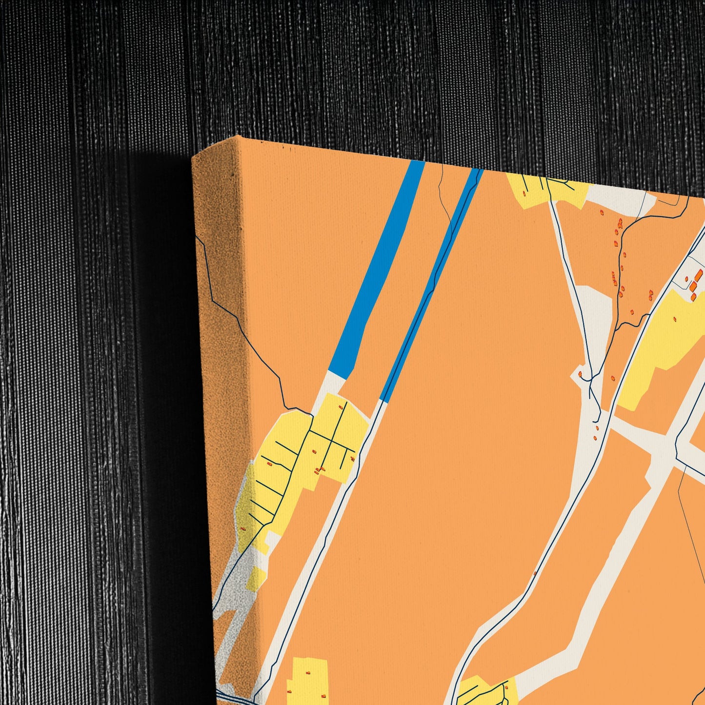 Жигулевск Russia Colorful City Map Canvas Print Detail