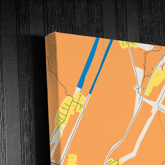 Жигулевск Russia Colorful City Map Canvas Print Detail