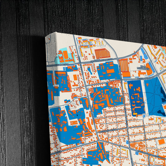 Жлобін Belarus Colorful City Map Canvas Print Detail