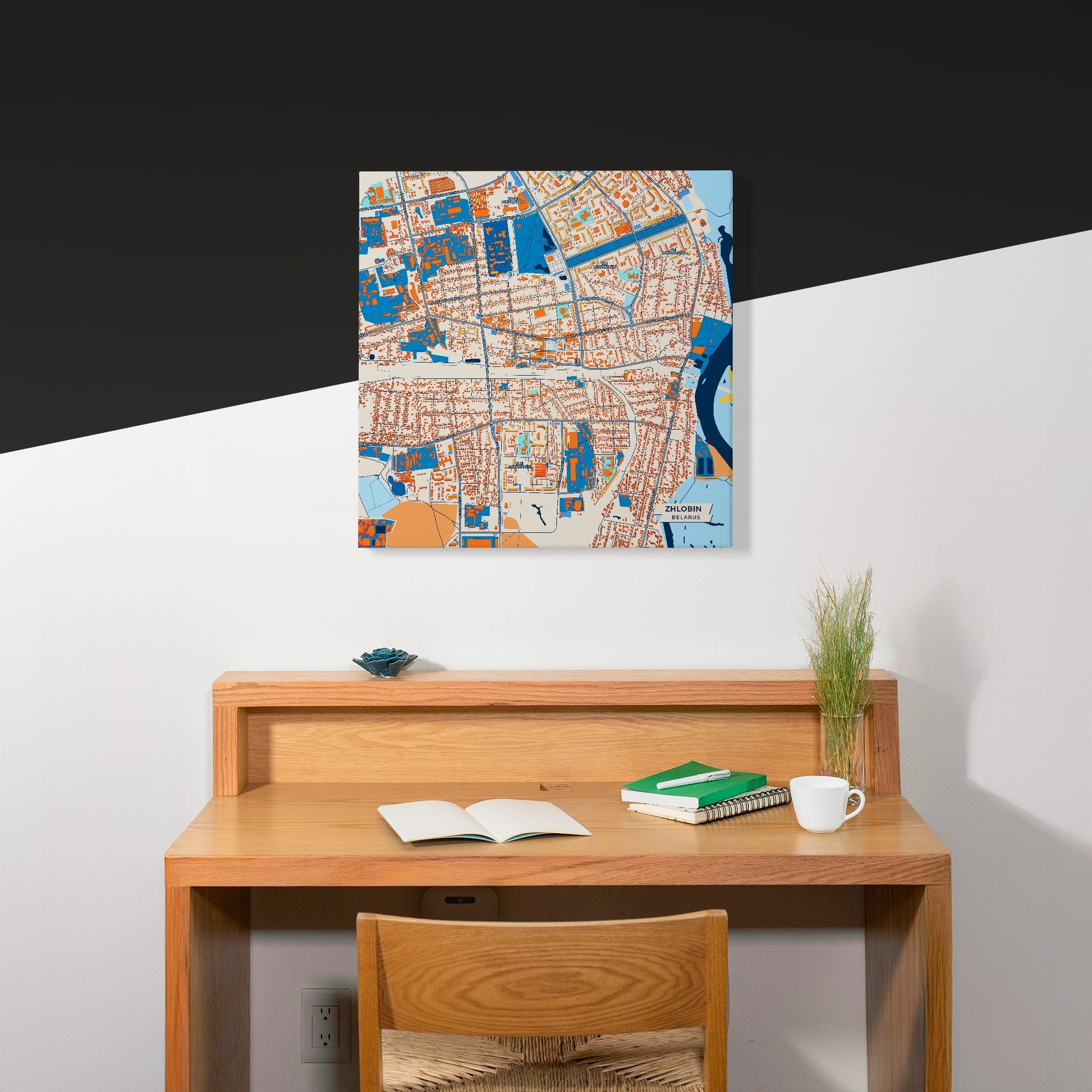 Жлобін Belarus Colorful City Map Canvas Print Scene