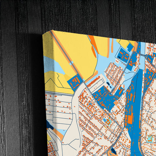 Жмеринка Ukraine Colorful City Map Canvas Print Detail