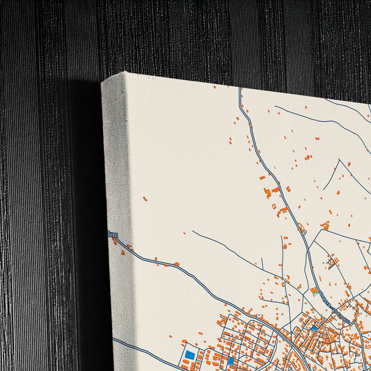 Zi̇le Turkey Colorful City Map Canvas Print Detail