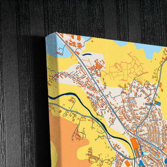 Živinice Bosnia And Herzegovina Colorful City Map Canvas Print Detail