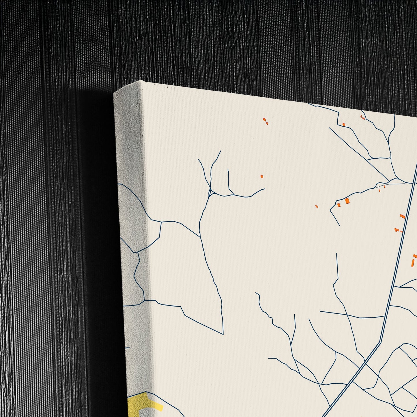 Zliten Libya Colorful City Map Canvas Print Detail