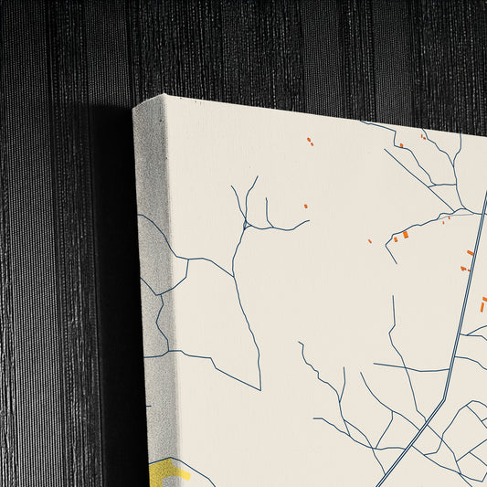 Zliten Libya Colorful City Map Canvas Print Detail