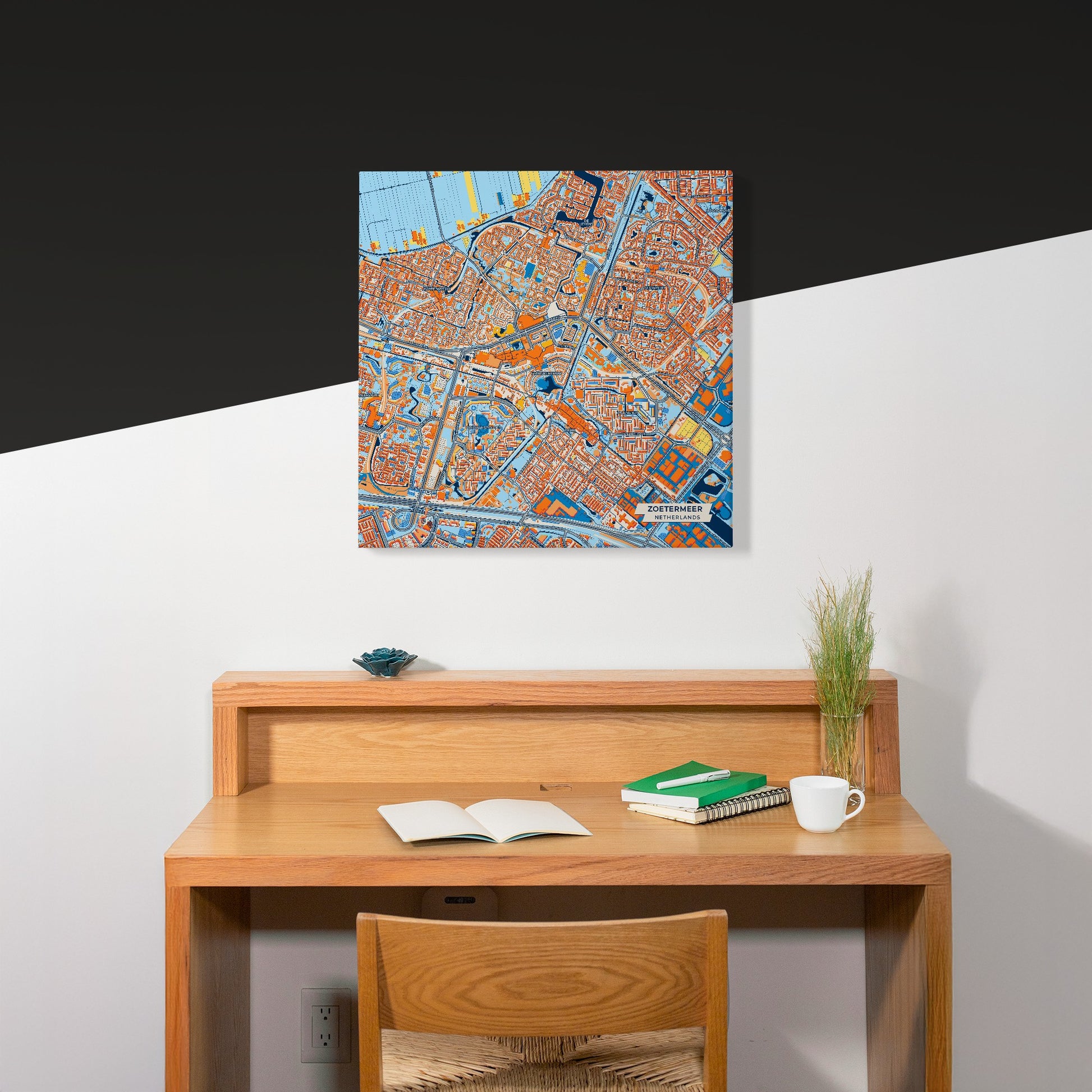 Zoetermeer Netherlands Colorful City Map Canvas Print Scene