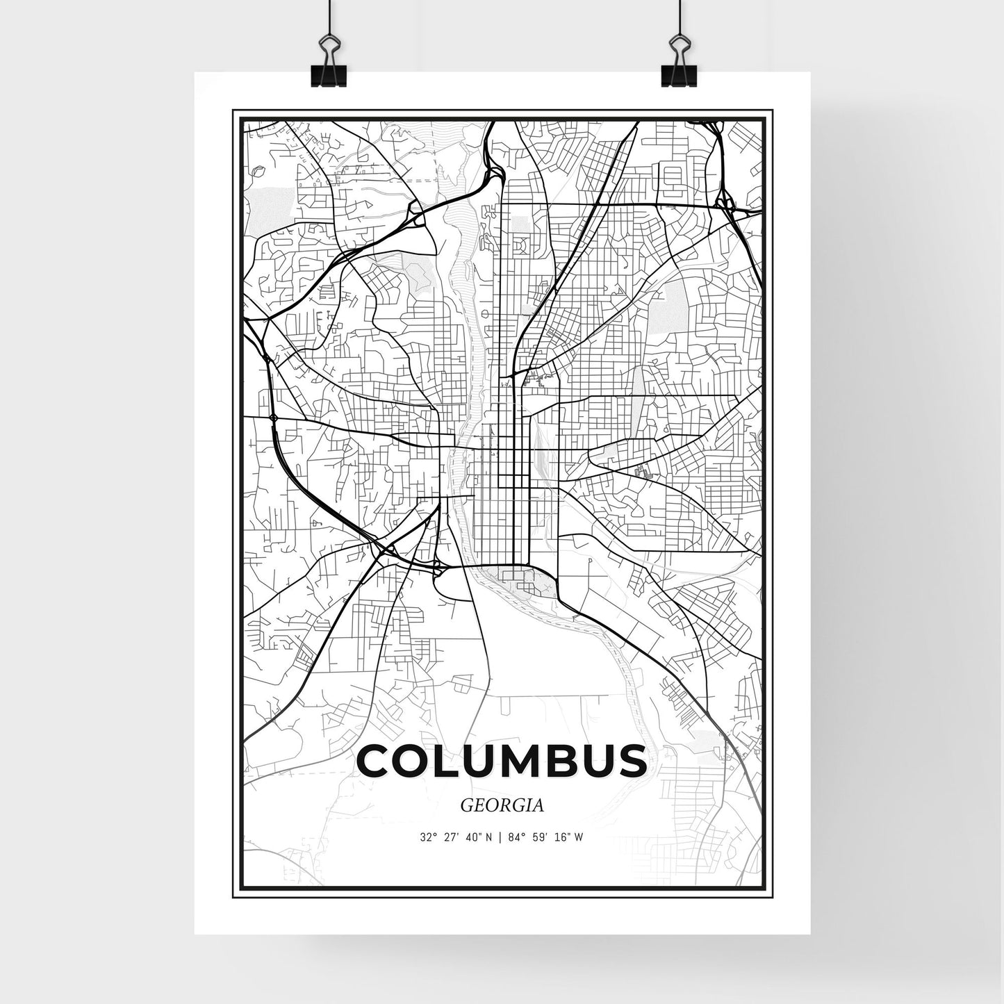 Columbus Georgia - Premium City Map Poster