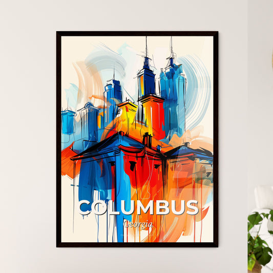 Vibrant Columbus, Georgia - A Painting Of A Building With Towers