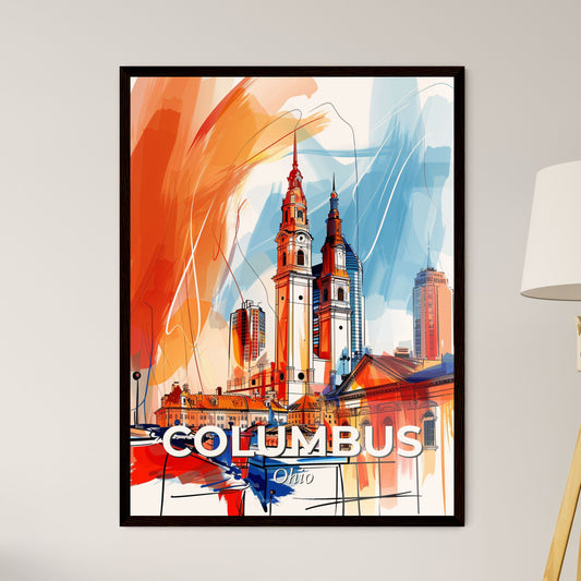 Vibrant Columbus, Ohio - A Painting Of A City