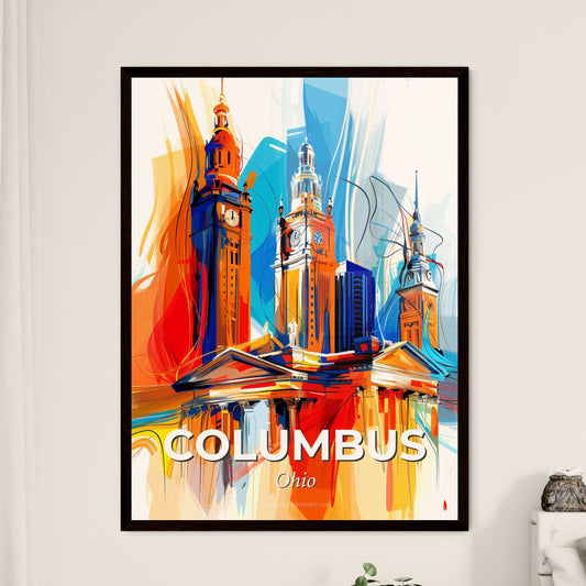 Vibrant Columbus, Ohio - A Colorful Painting Of A Building