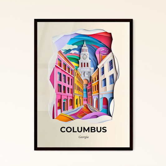 Vivid Columbus, Georgia - a city with a clock tower