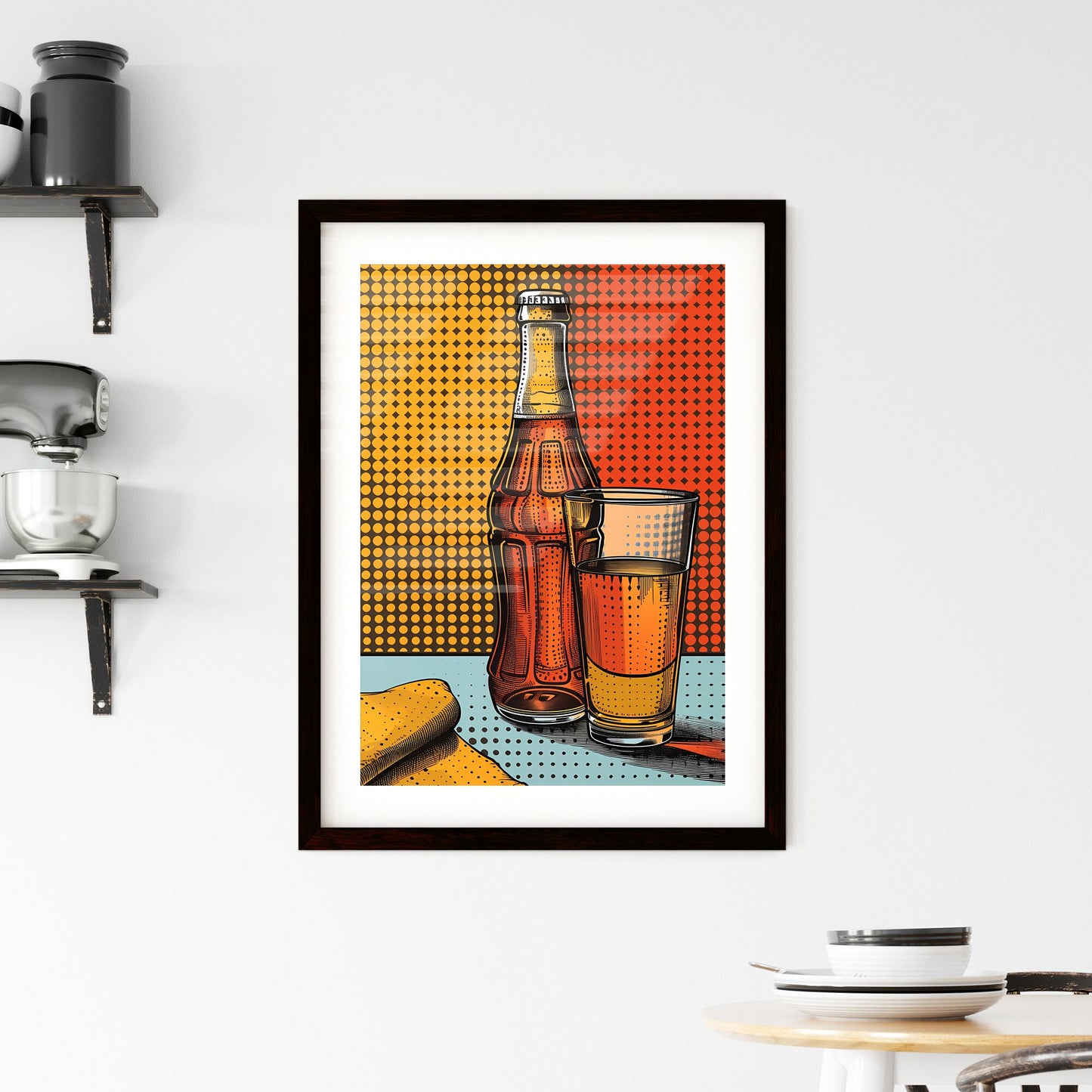 Pop Art Urban Lunch: Dynamic Comic Strip-Inspired Still Life with Vibrant Colors, Bold Lines, and Symbolism Default Title