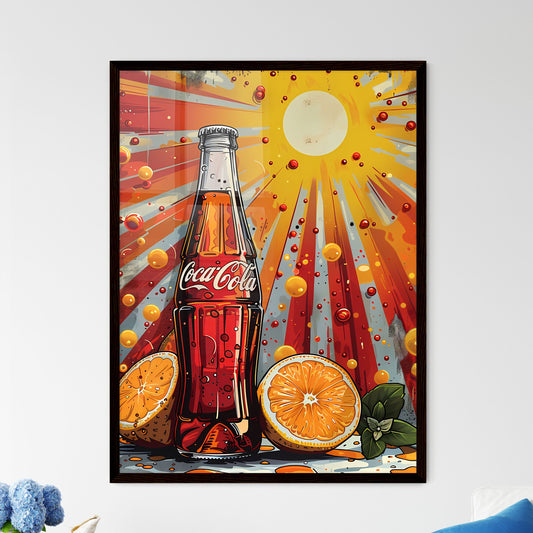 Pop Art Still Life: Dynamic Overhead Scene with Cola, Oranges, and Sun Default Title