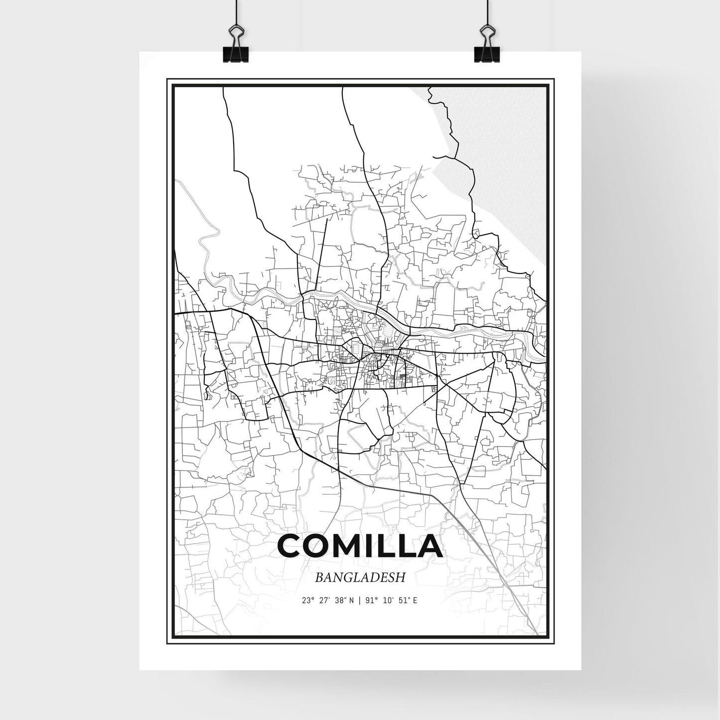 Comilla Bangladesh - Premium City Map Poster