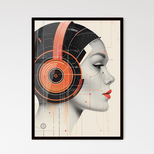 Post-War Italian Style Technology Company Poster Art Painting Woman Headphones Default Title