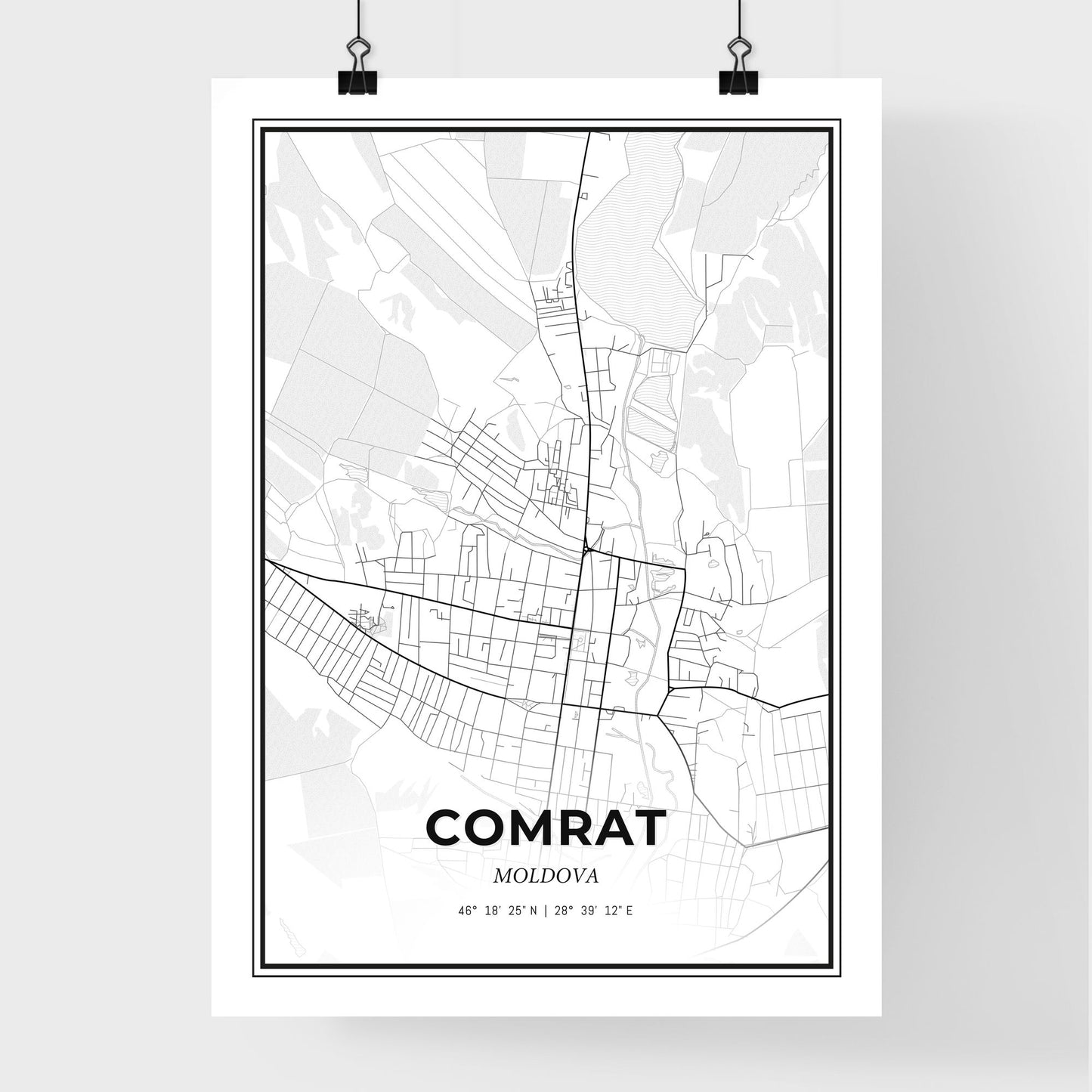 Comrat Moldova - Premium City Map Poster