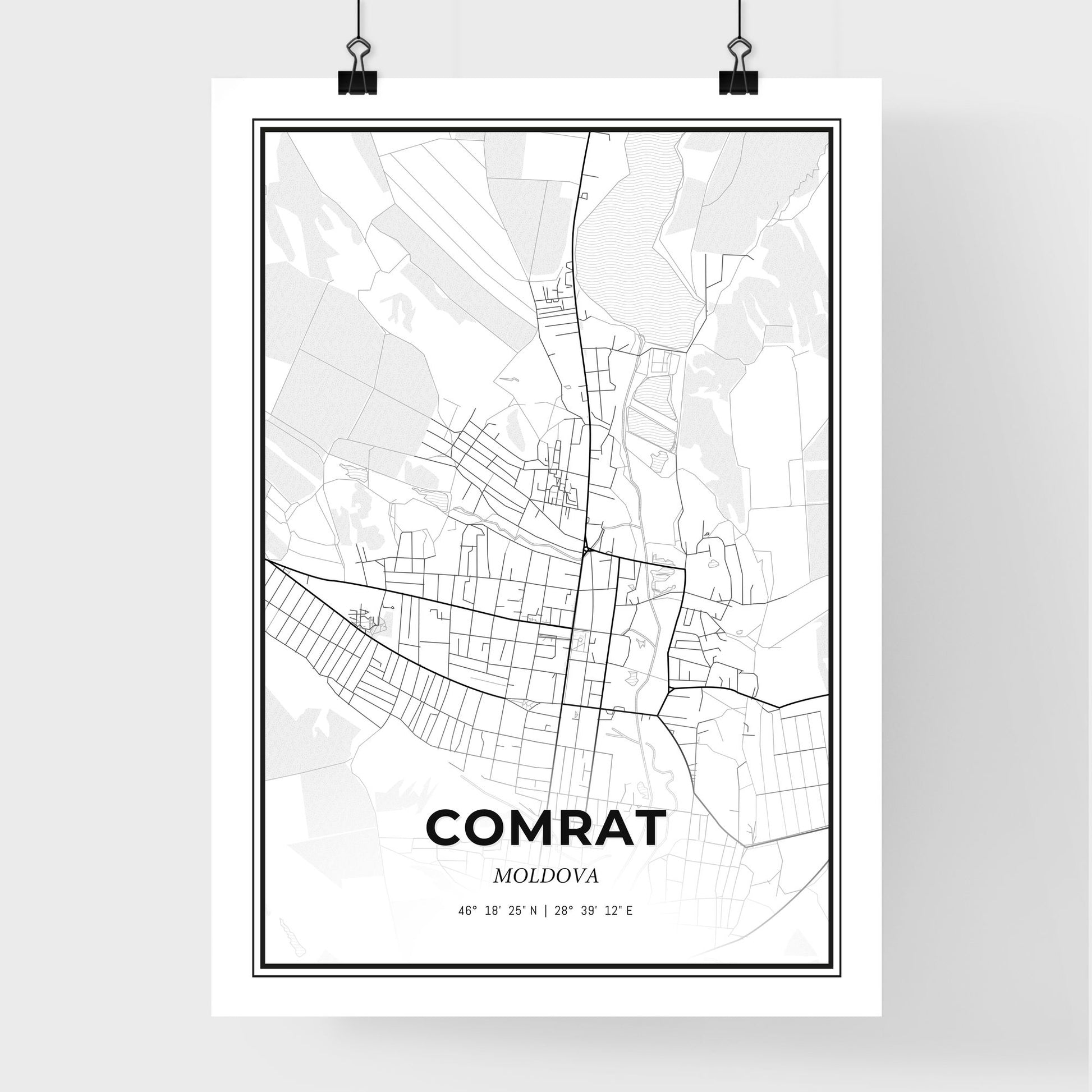 Comrat Moldova - Premium City Map Poster