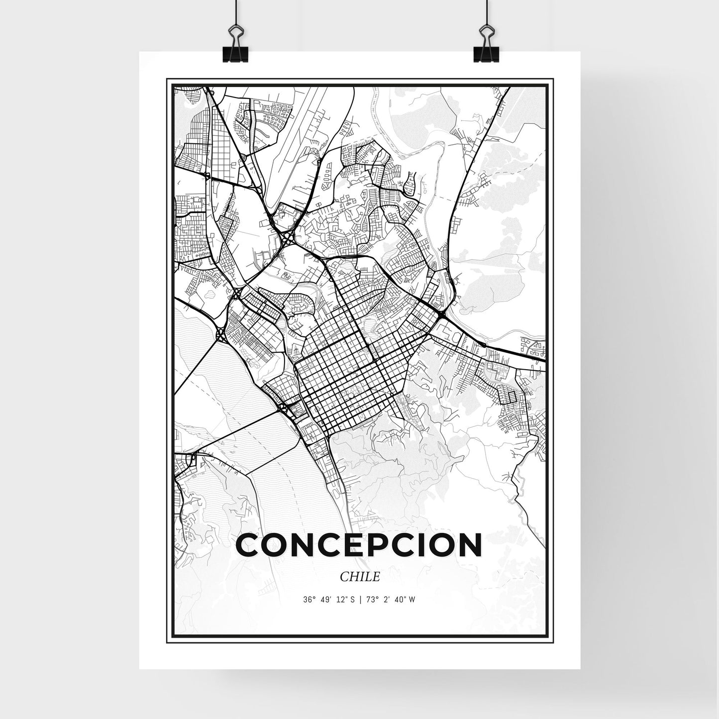 Concepcion Chile - Premium City Map Poster