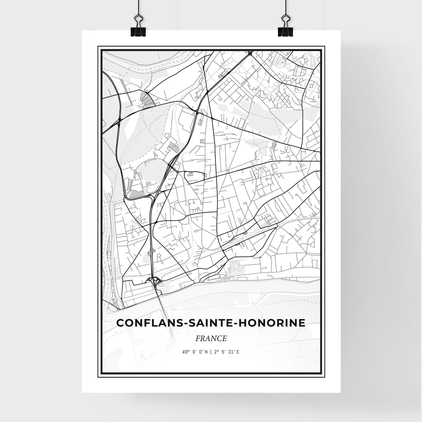 Conflans-Sainte-Honorine France - Premium City Map Poster