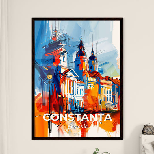 Vibrant Constanța, Romania - A Painting Of A Building