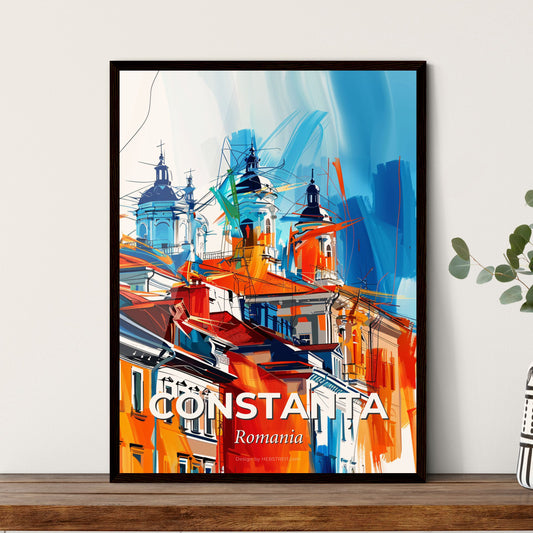 Vibrant Constanța, Romania - A Colorful Painting Of Buildings