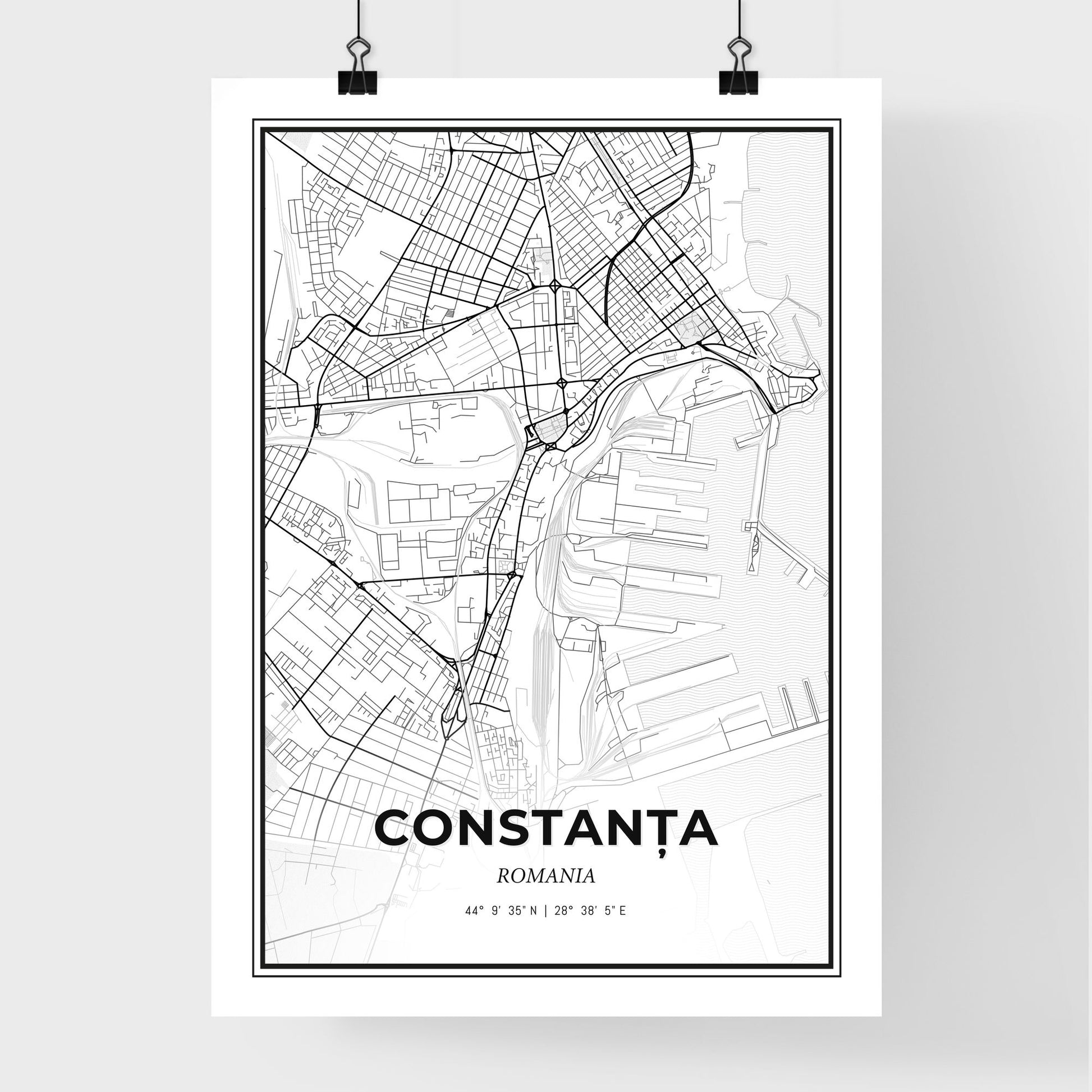 Constanța Romania - Premium City Map Poster