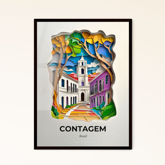 Vivid Contagem, Brazil, Papercut Print