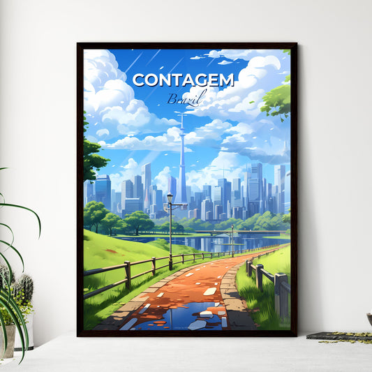 Contagem Skyline Brazil Art Cityscape Painting Urban Brazil Travel Landmark Default Title
