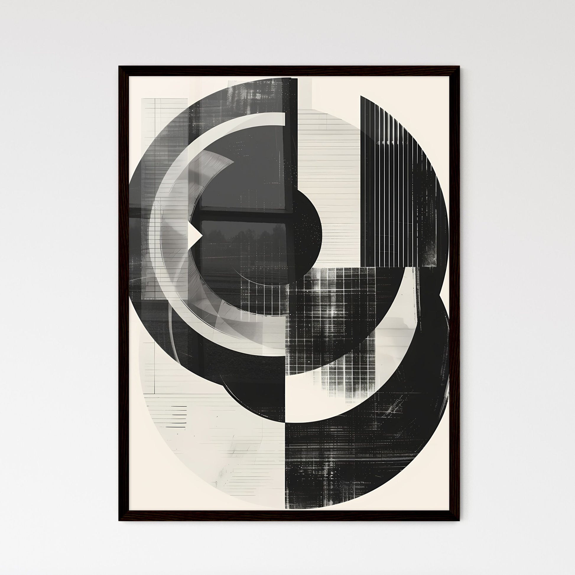 Bauhaus Inspired Minimalist Art Print - Framed Art Print