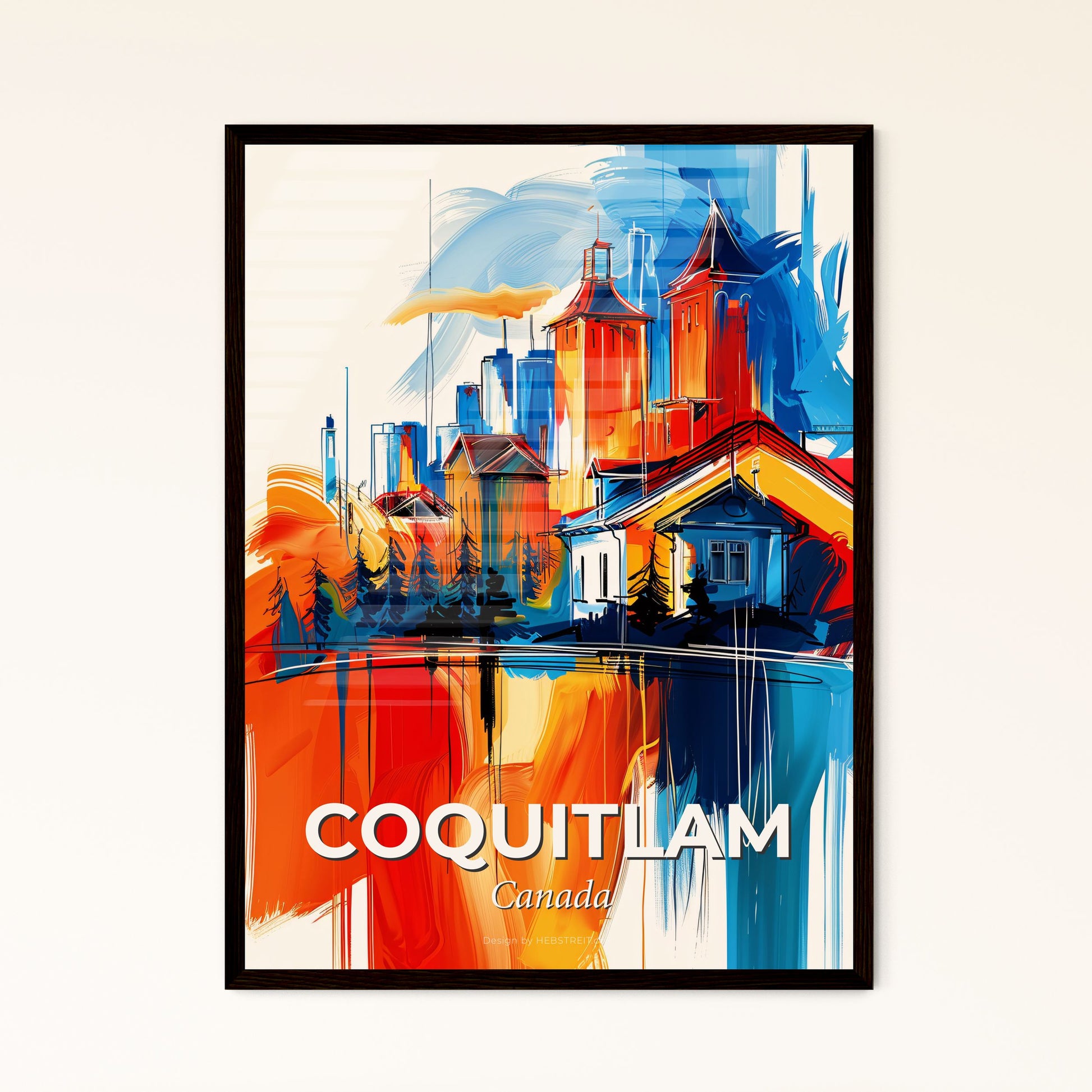 Vibrant Coquitlam, Canada - A Painting Of A City