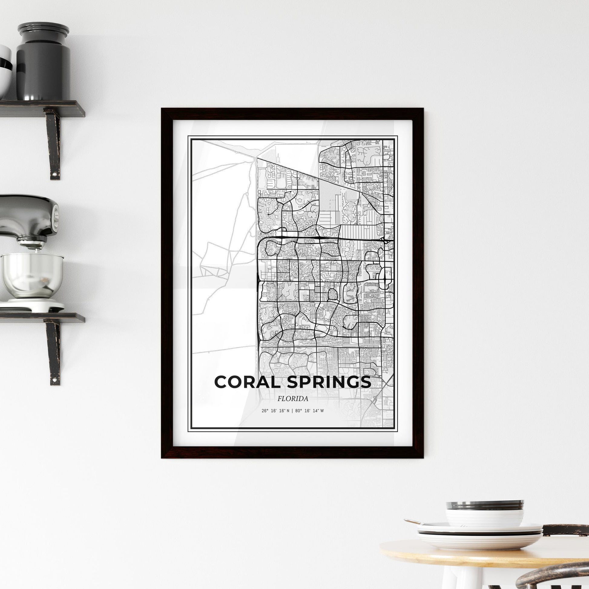 Coral Springs Florida - Minimal City Map