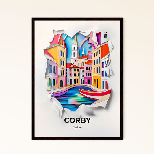 Vivid Corby, England, Papercut Print