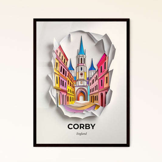 Vivid Corby, England, Papercut Print