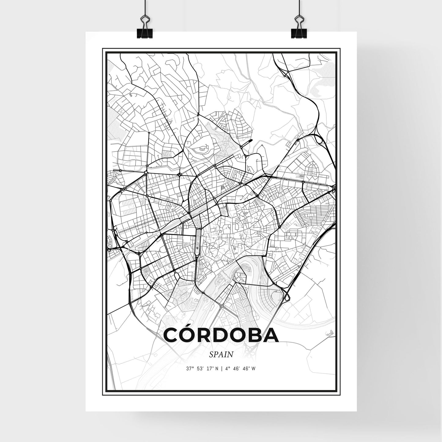 Córdoba Spain - Premium City Map Poster