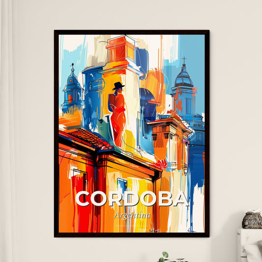 Vibrant Cordoba, Argentina - A Painting Of A Woman On A Building