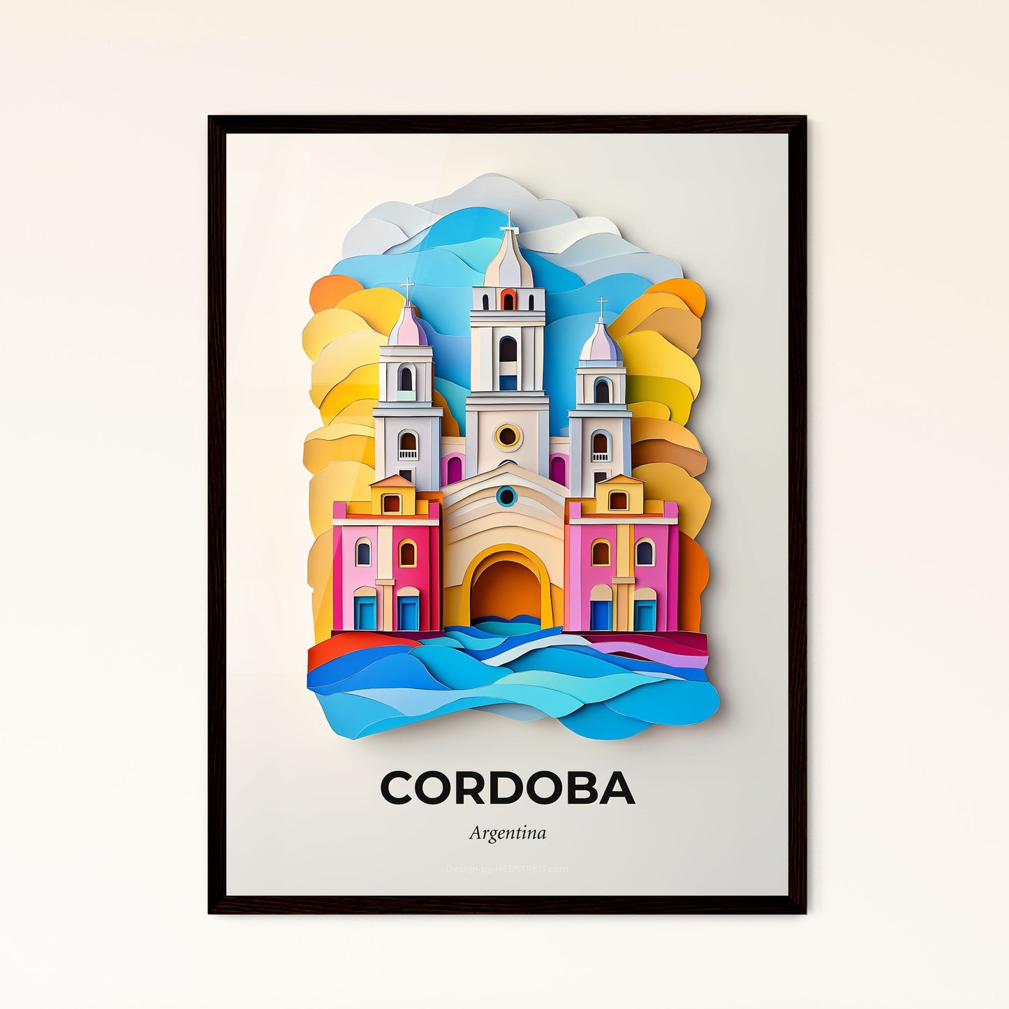 Vivid Cordoba, Argentina, Papercut Print