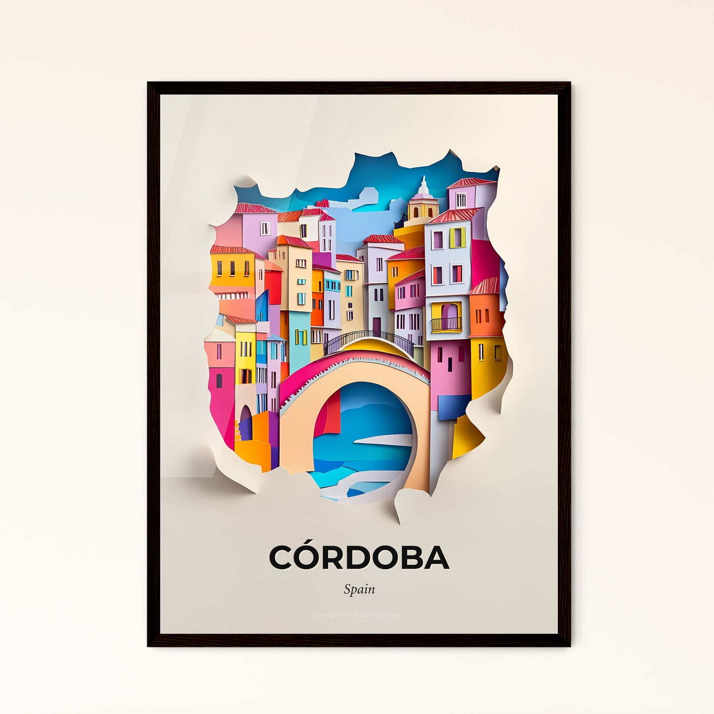 Vivid Córdoba, Spain, Papercut Print