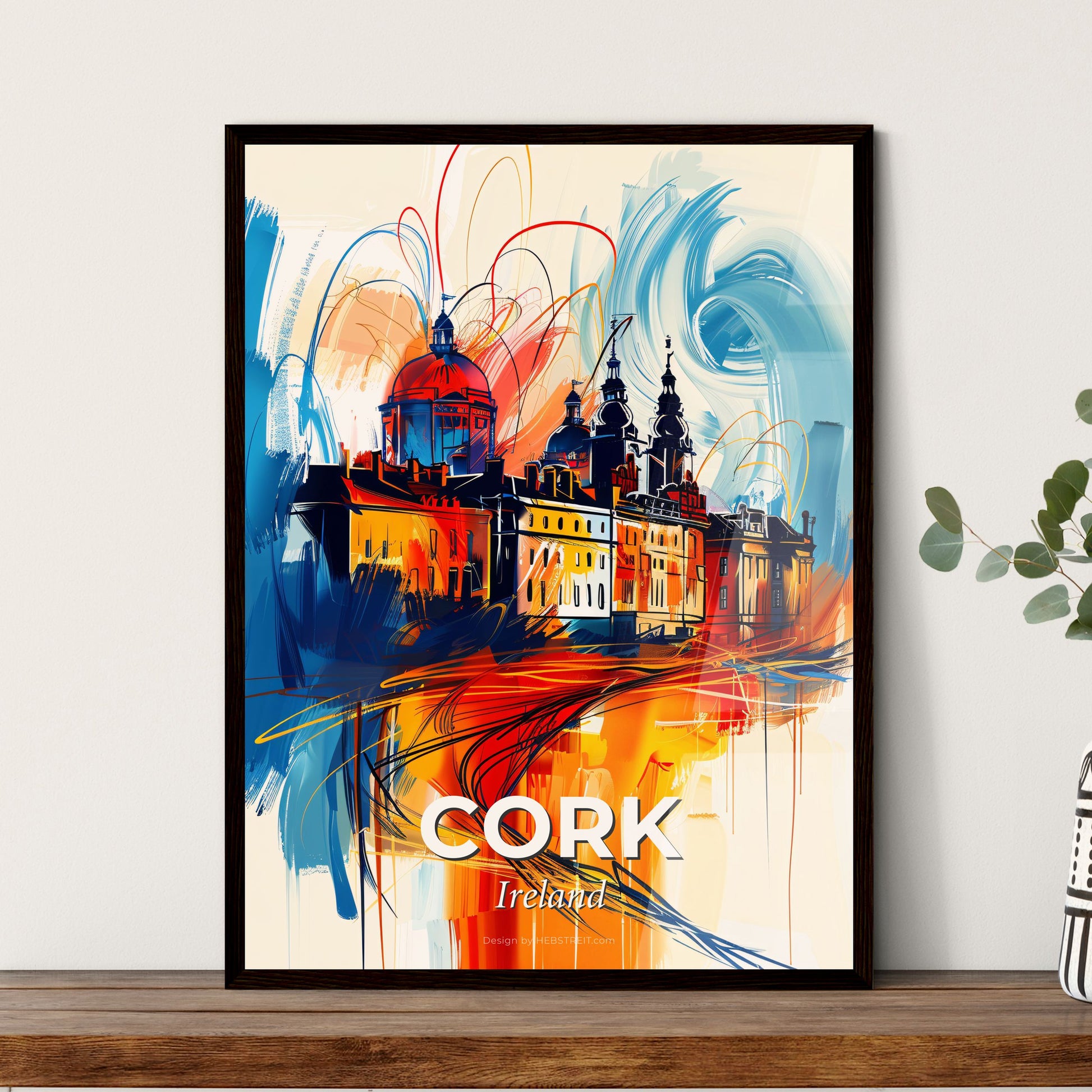 Vibrant Cork, Ireland - A Painting Of A Building