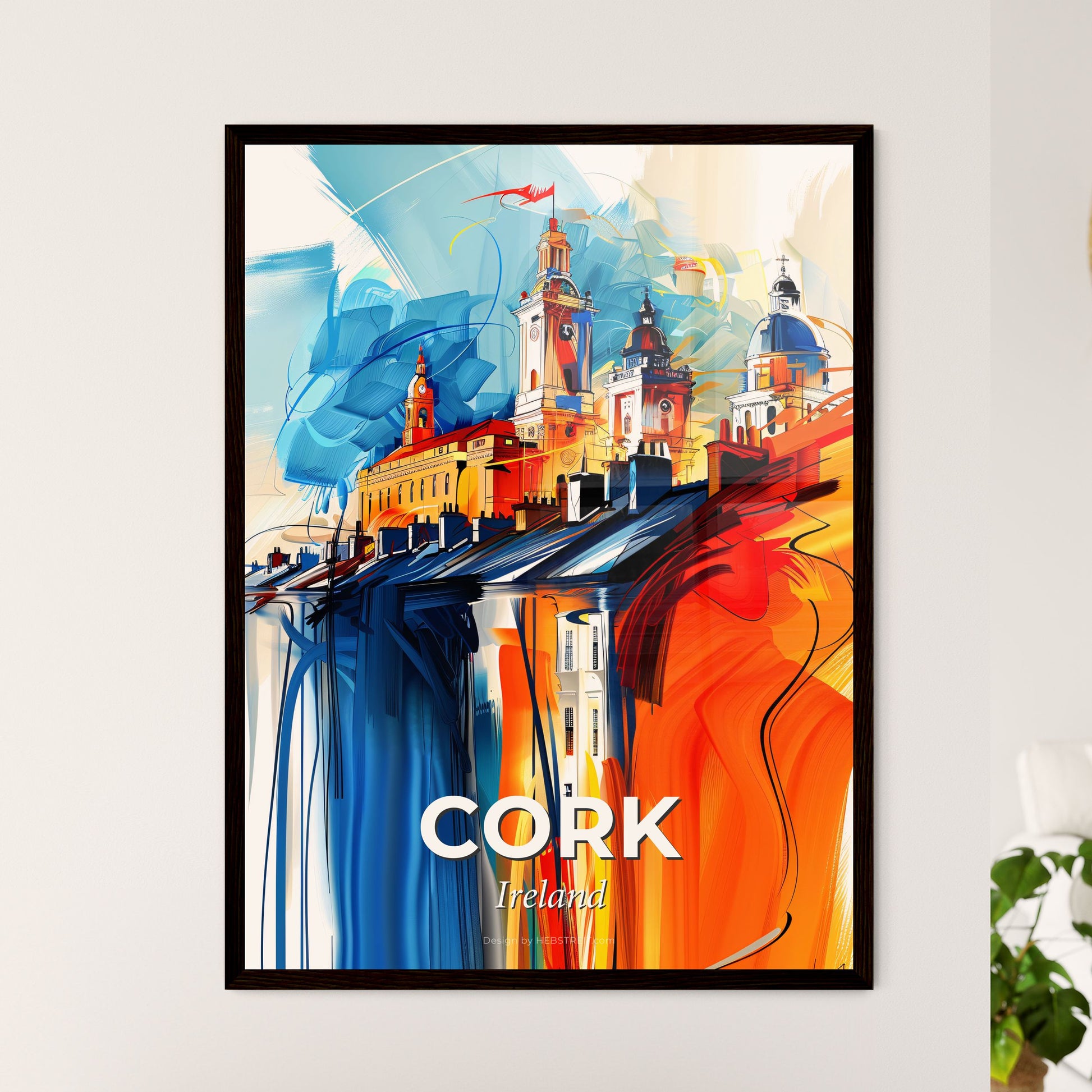 Vibrant Cork, Ireland - A Colorful Painting Of A Building