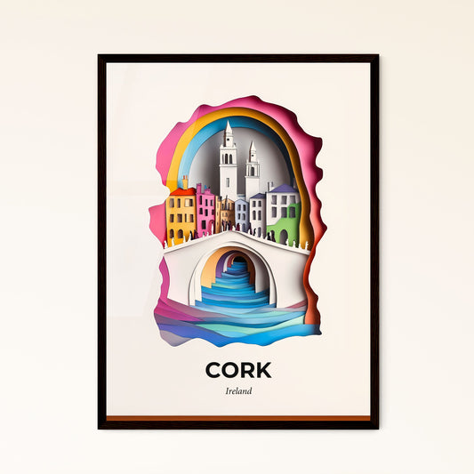 Vivid Cork, Ireland, Papercut Print