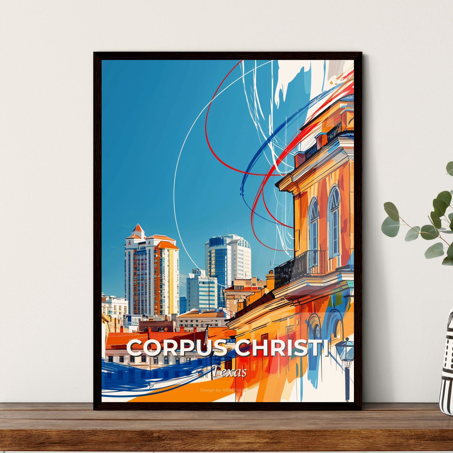 Vibrant Corpus Christi, Texas - A Colorful Buildings And Blue Sky